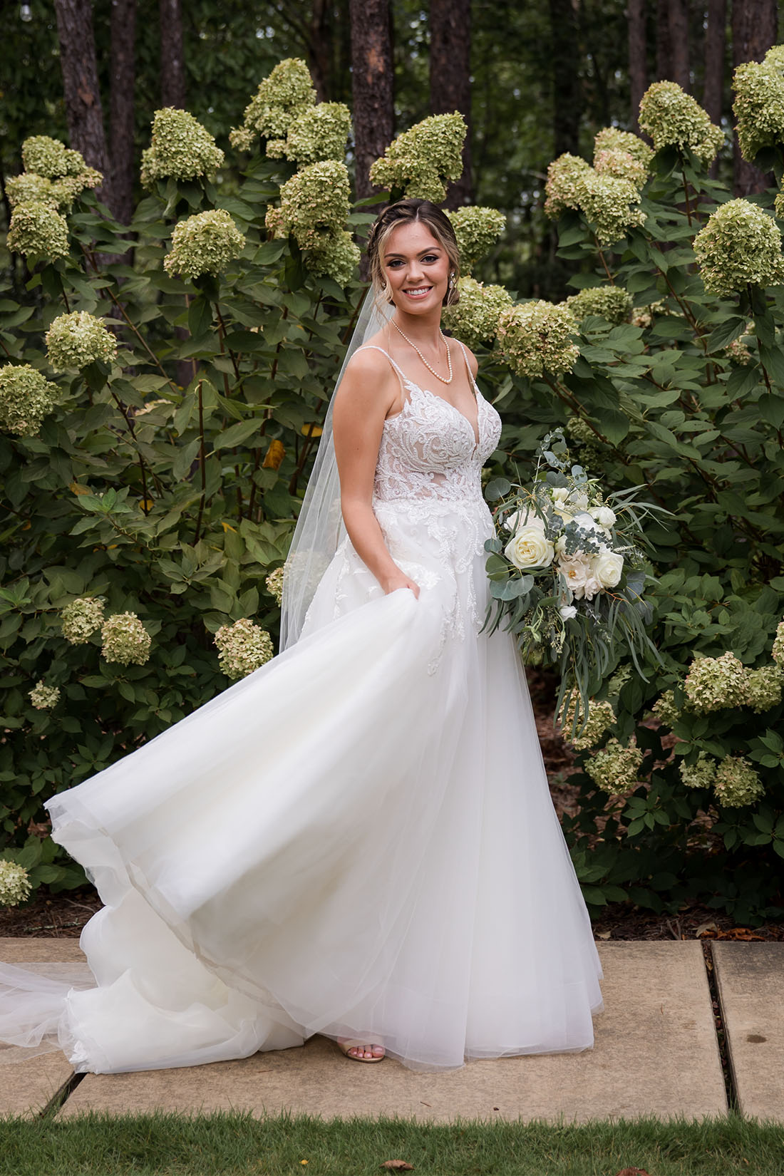 Bridal portrait in front of Juliette Chapel
