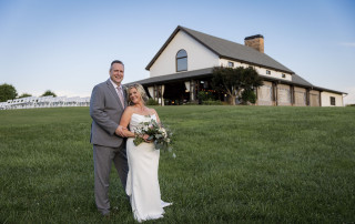 Bride and Groom portrait in front of CeNita Venue
