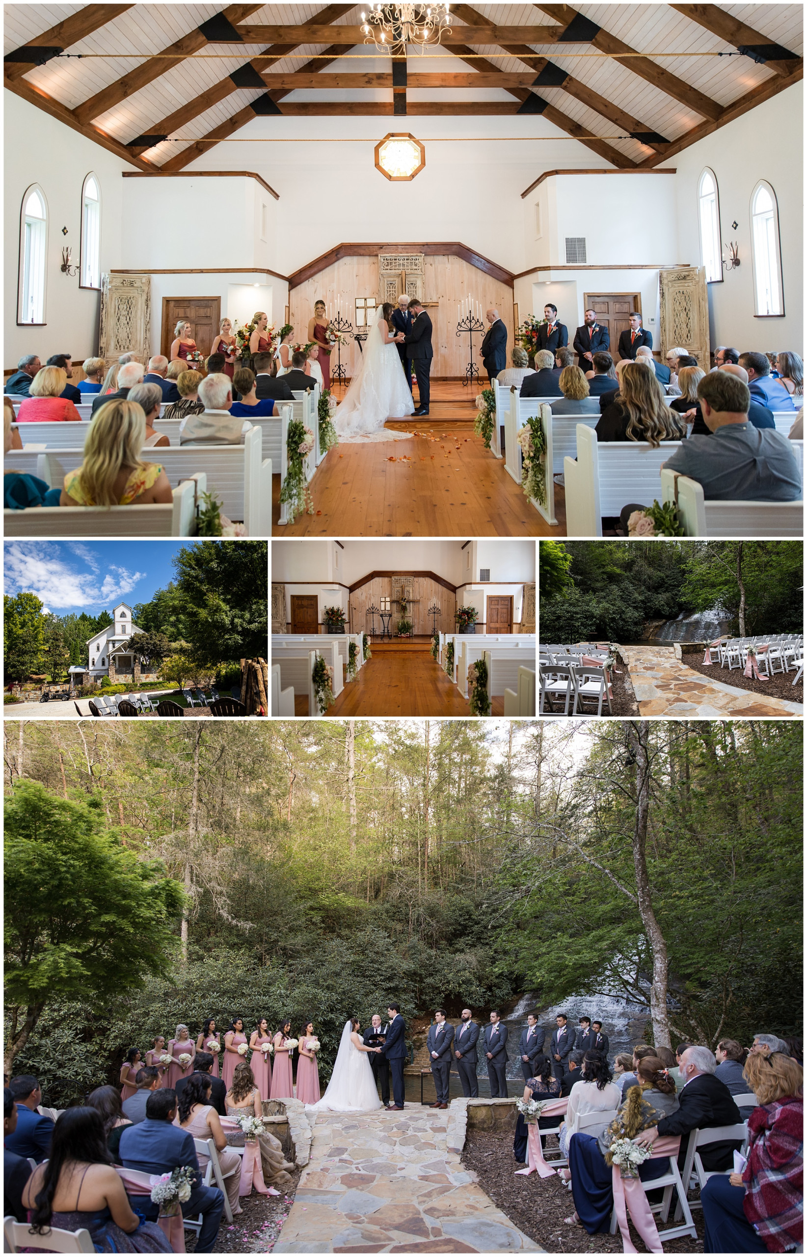 Chota Falls wedding ceremony locations, the chapel and the waterfall