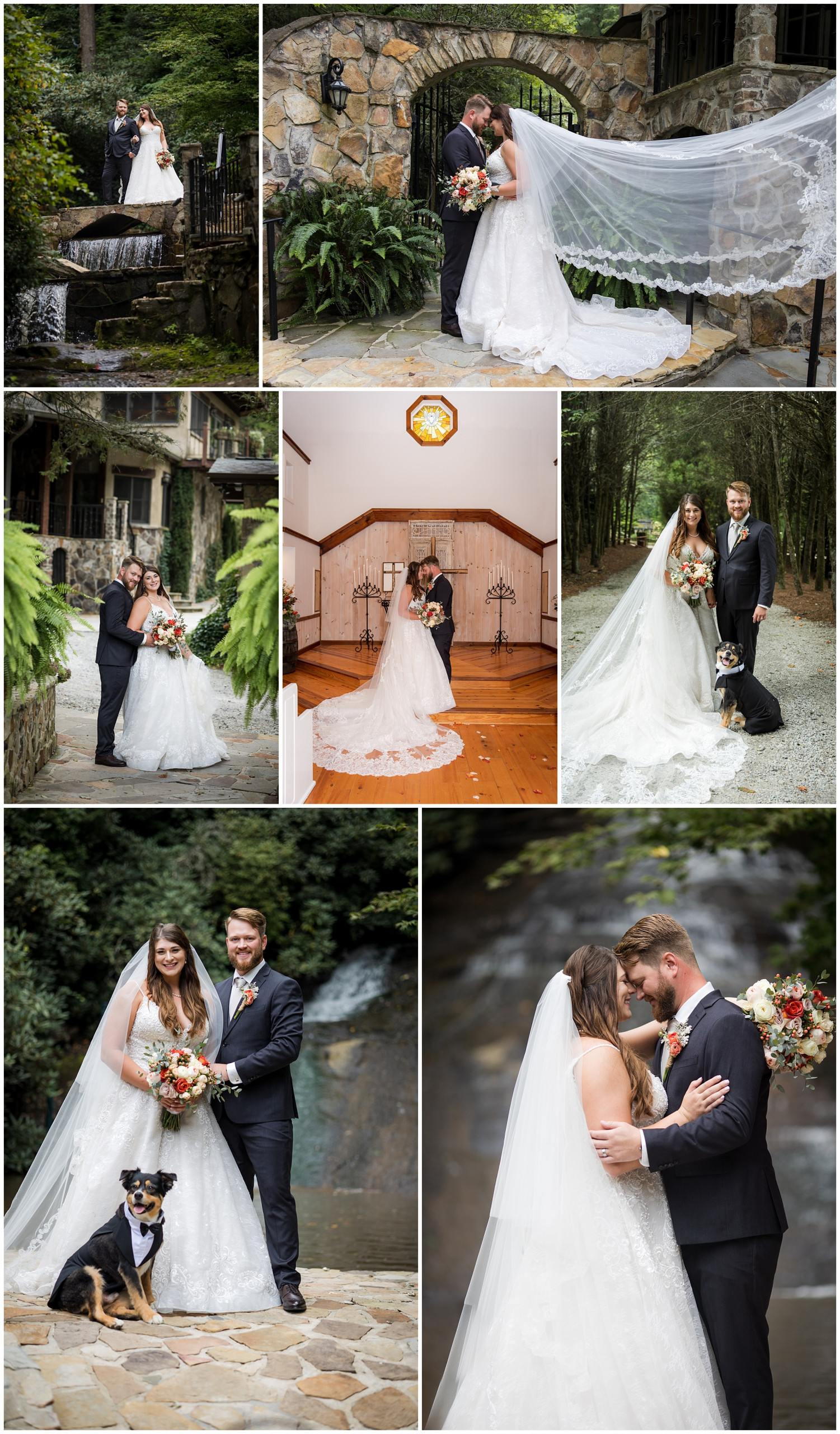 Chota Falls wedding portraits of a bride and groom