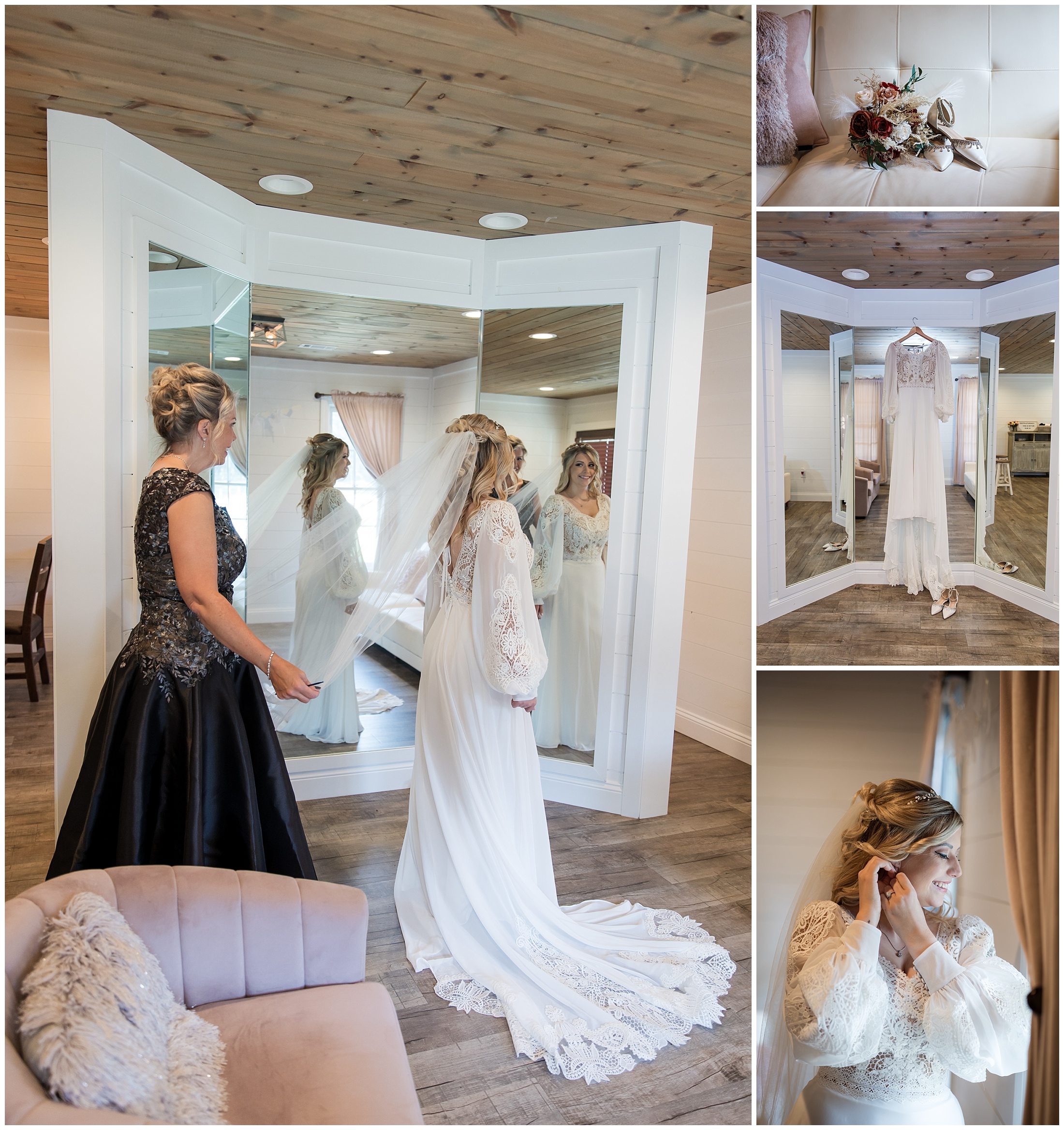 Getting ready photos at Conley Creek Events