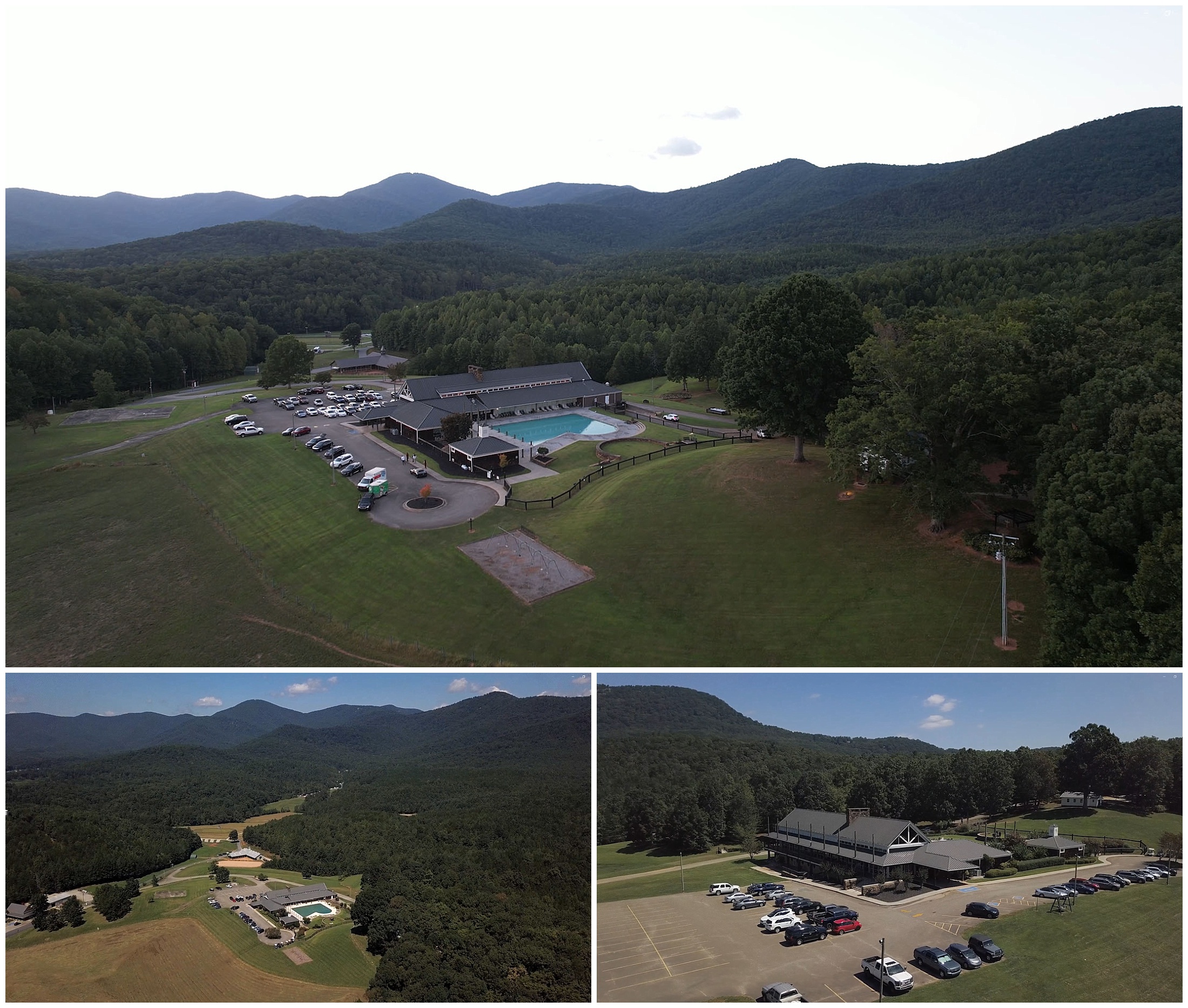Aerial views of R Ranch wedding venue