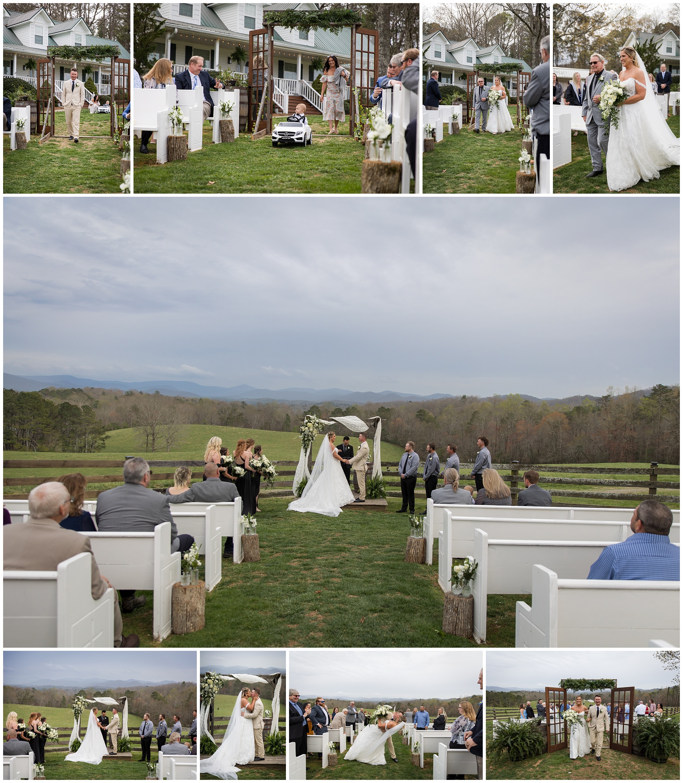 Wedding ceremony pictures from Summit Farm weddings