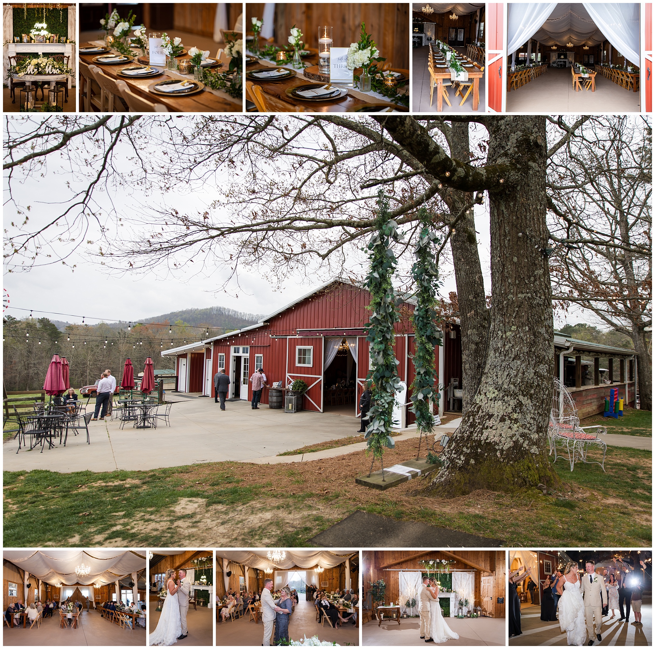 Reception photos from a Summit Farm wedding