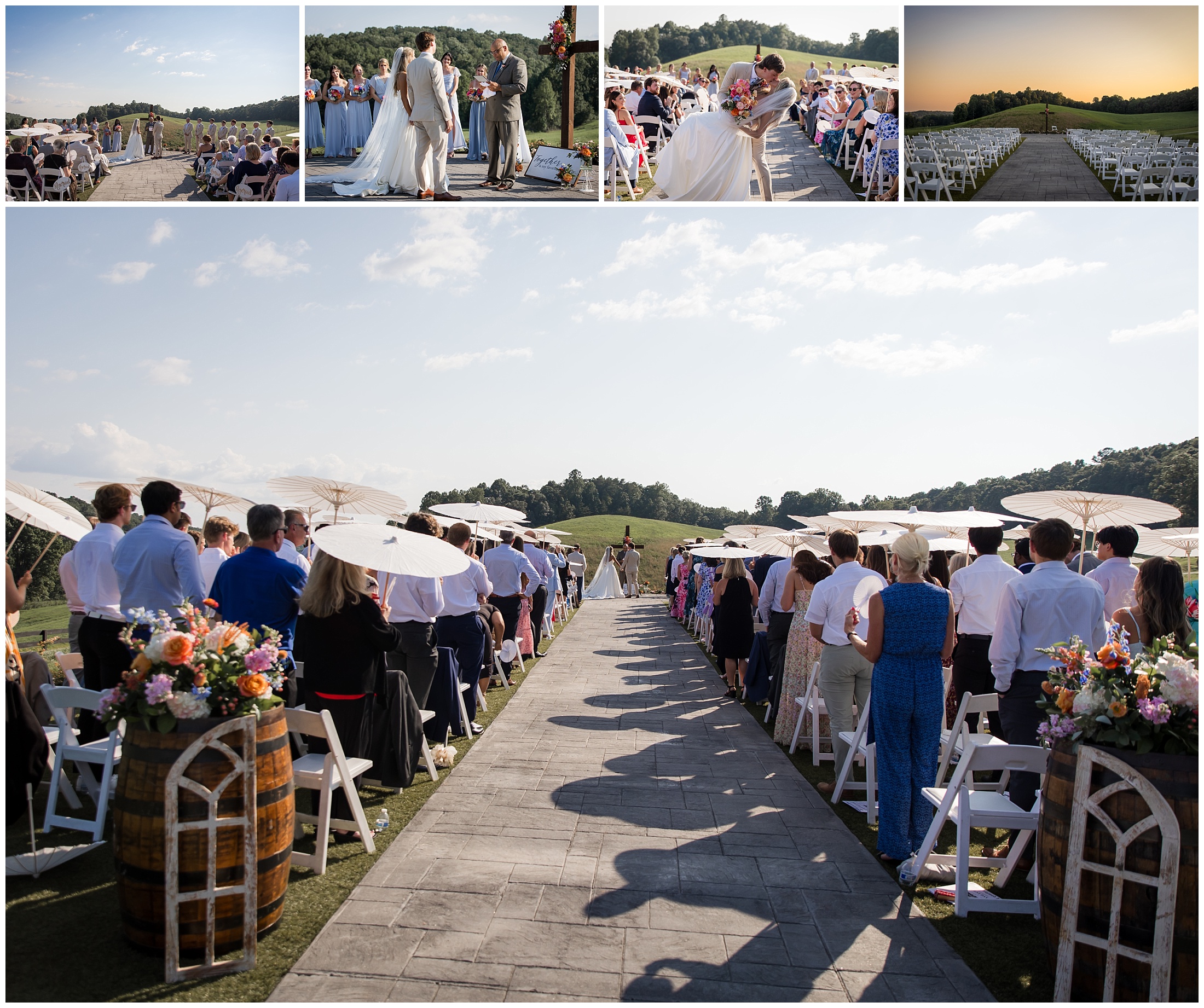 Swan Lake Overlook hilltop ceremony