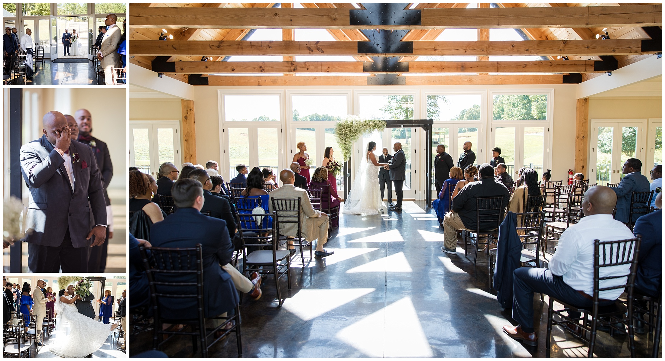 Swan Lake Overlook ceremony inside