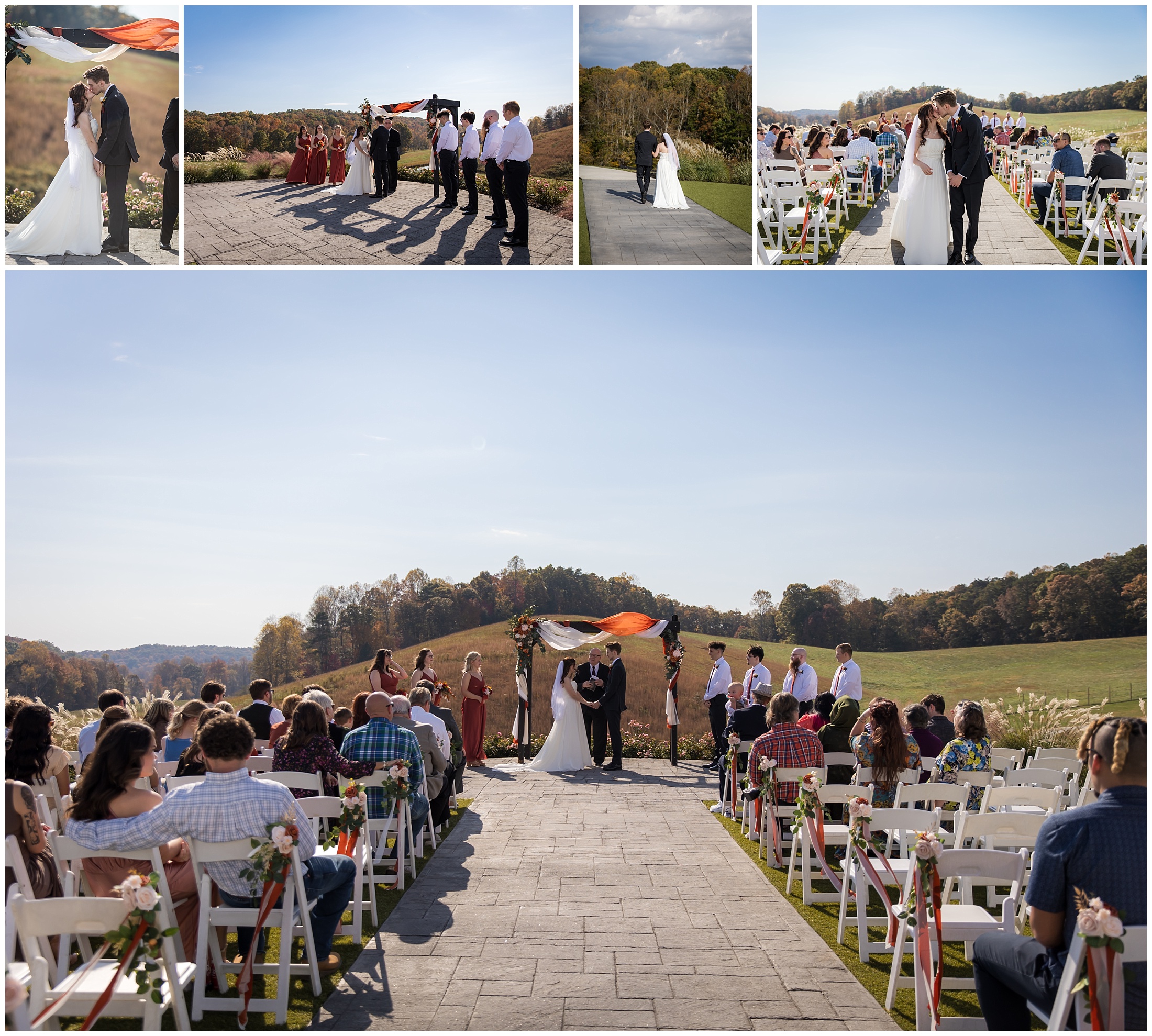 Swan Lake Overlook hilltop ceremony