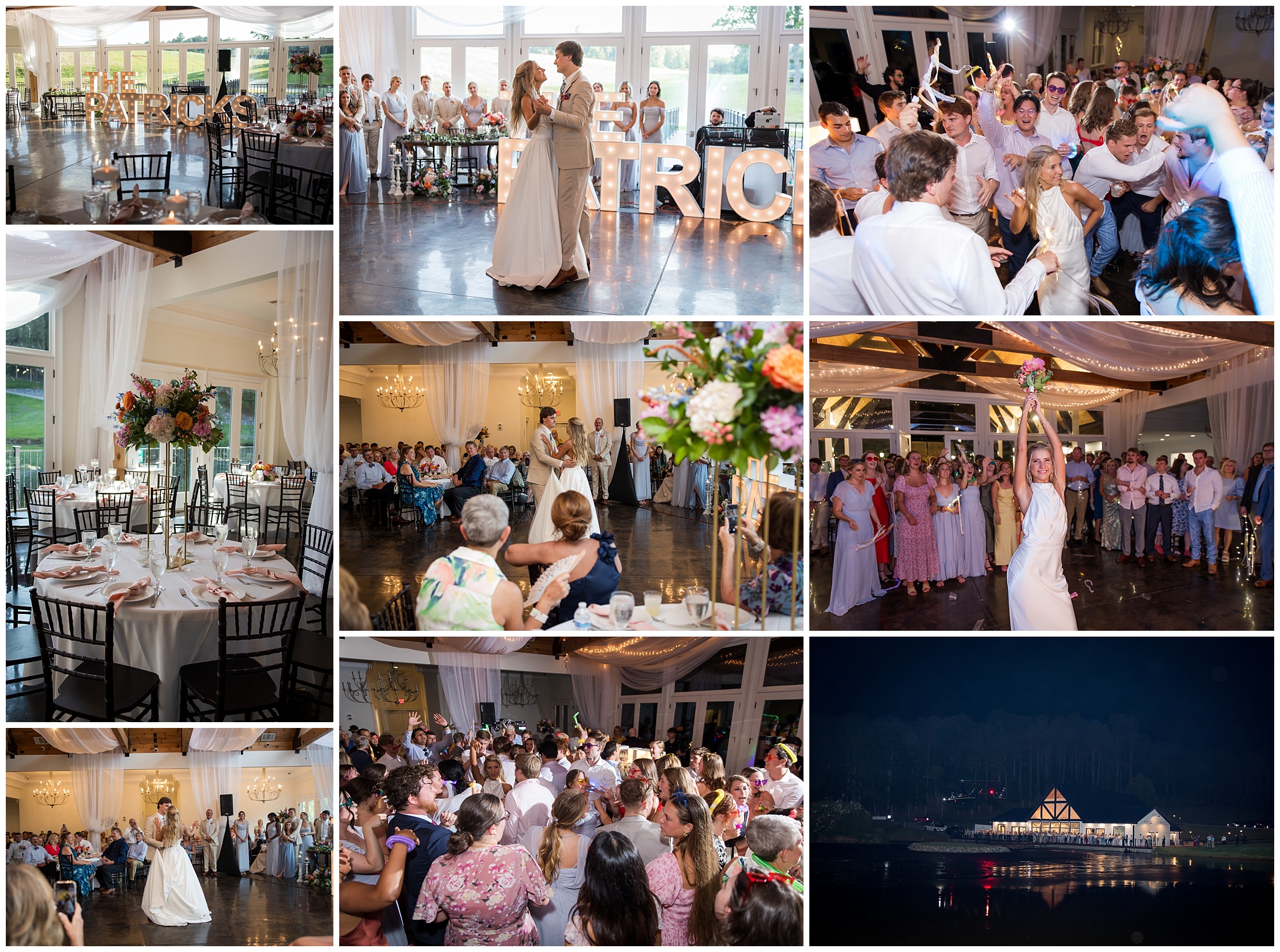 Photos of a Swan Lake Overlook reception