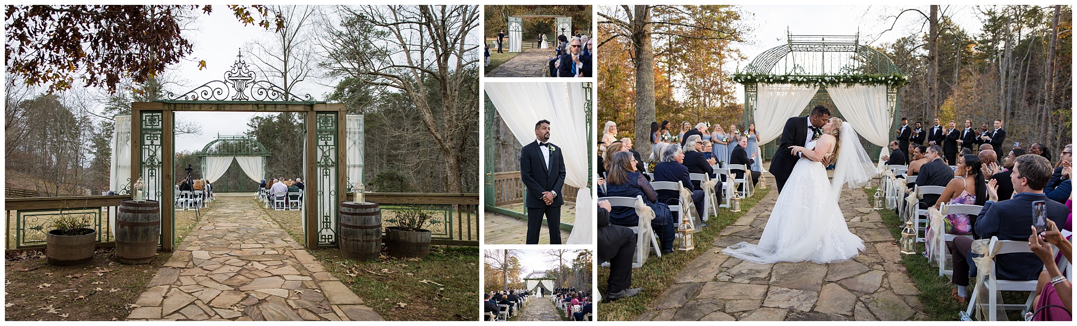 Photos of the Willows Farm ceremony location, the green house