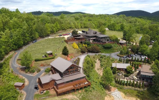 Aerial view of Wolf Mountain Vineyards wedding venue